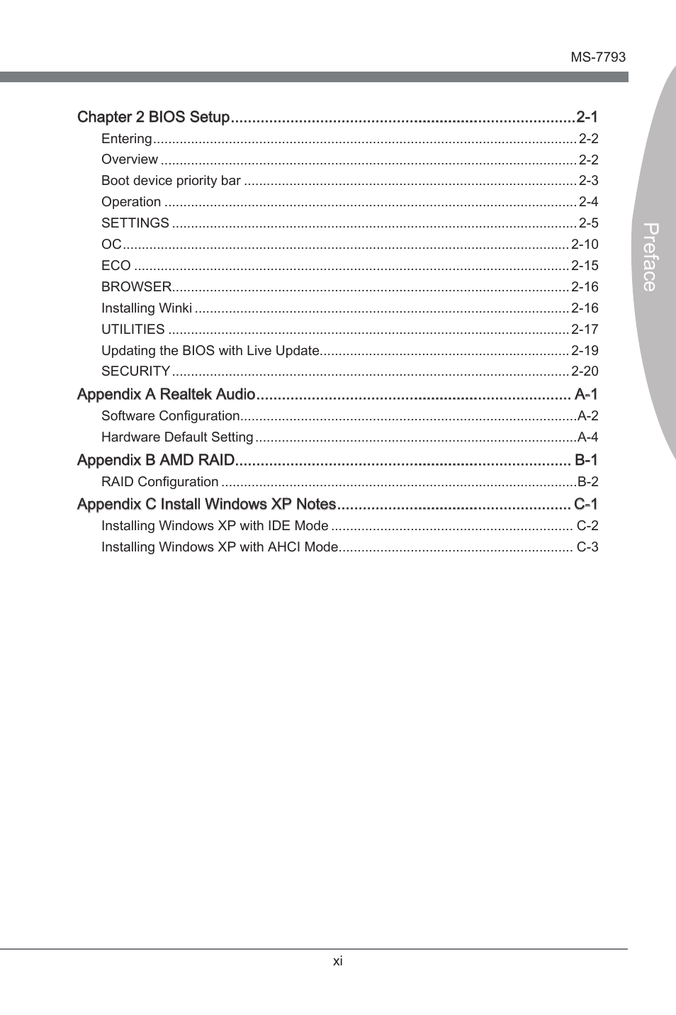 Preface | MSI FM2-A85XA-G43 User Manual | Page 11 / 86