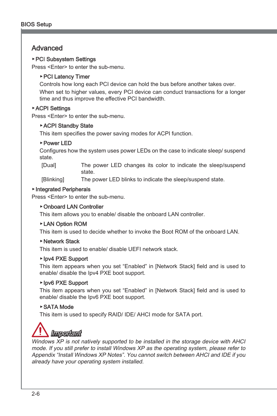 Advanced, Important | MSI FM2-A85XA-G43 User Manual | Page 52 / 86