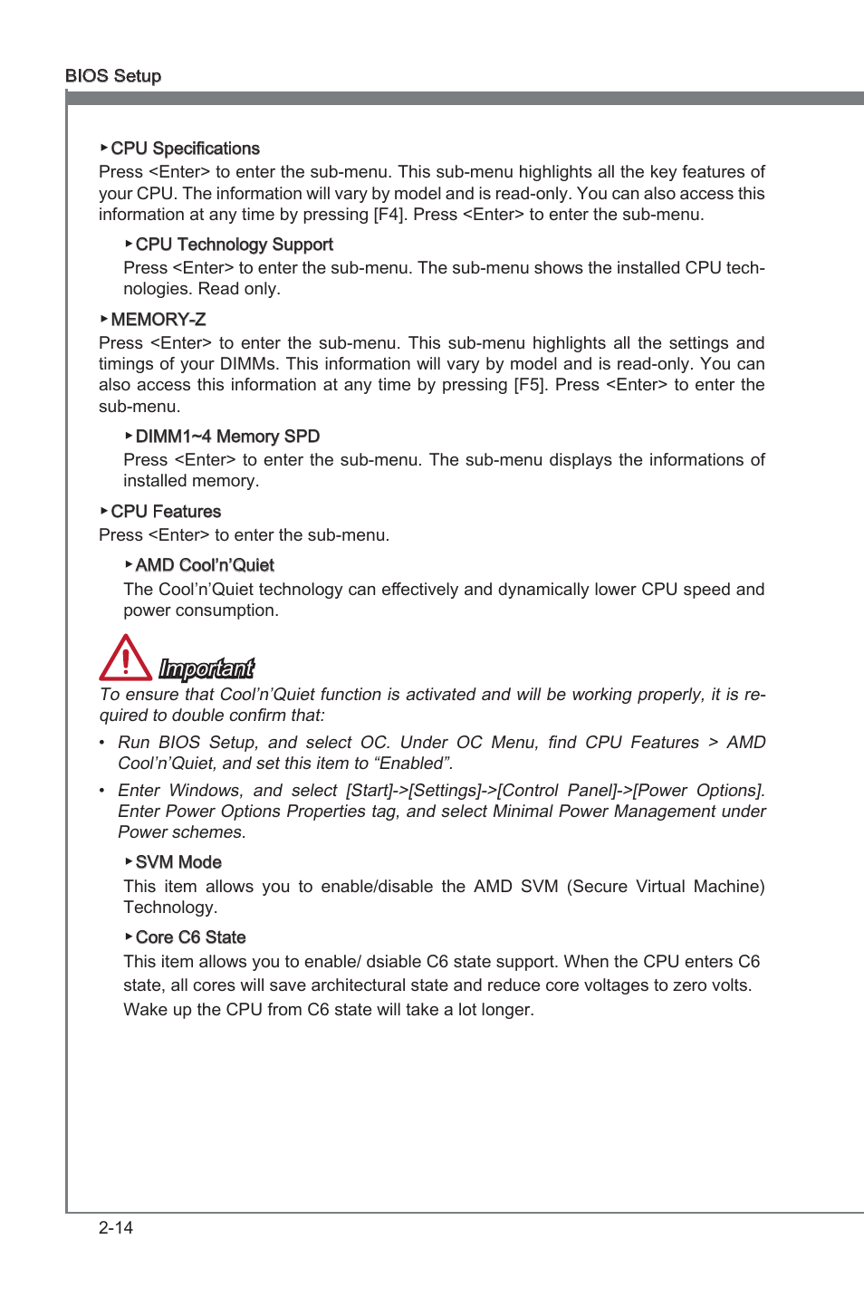 Important | MSI FM2-A85XA-G43 User Manual | Page 60 / 86