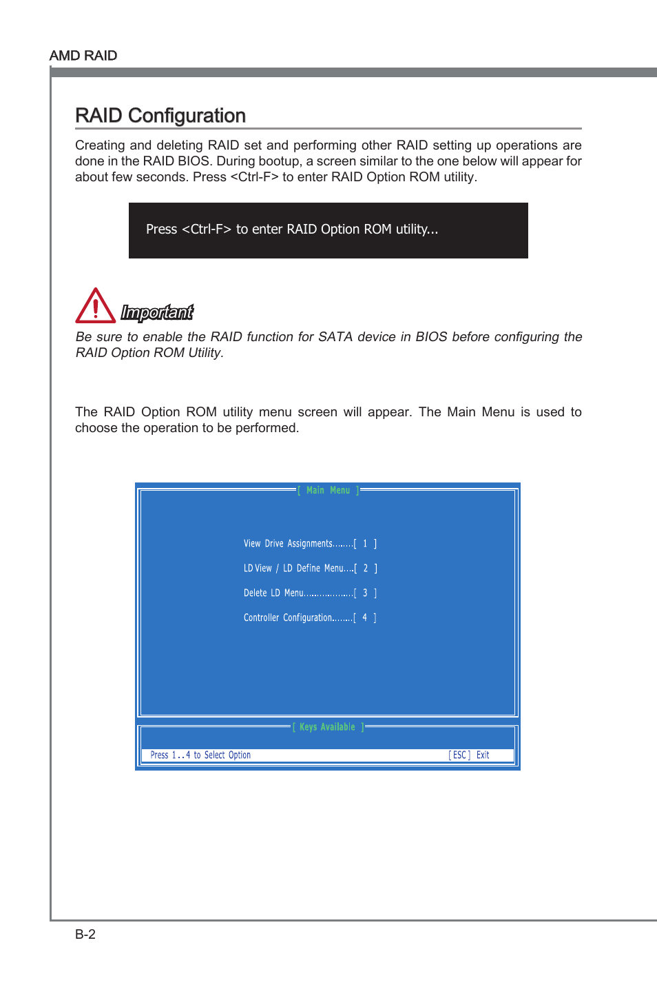 Raid configuraton, Important | MSI FM2-A85XA-G43 User Manual | Page 74 / 86