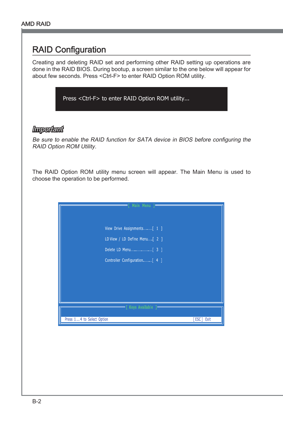 Raid configuraton, Important | MSI FM2-A85XMA-E35 User Manual | Page 70 / 86