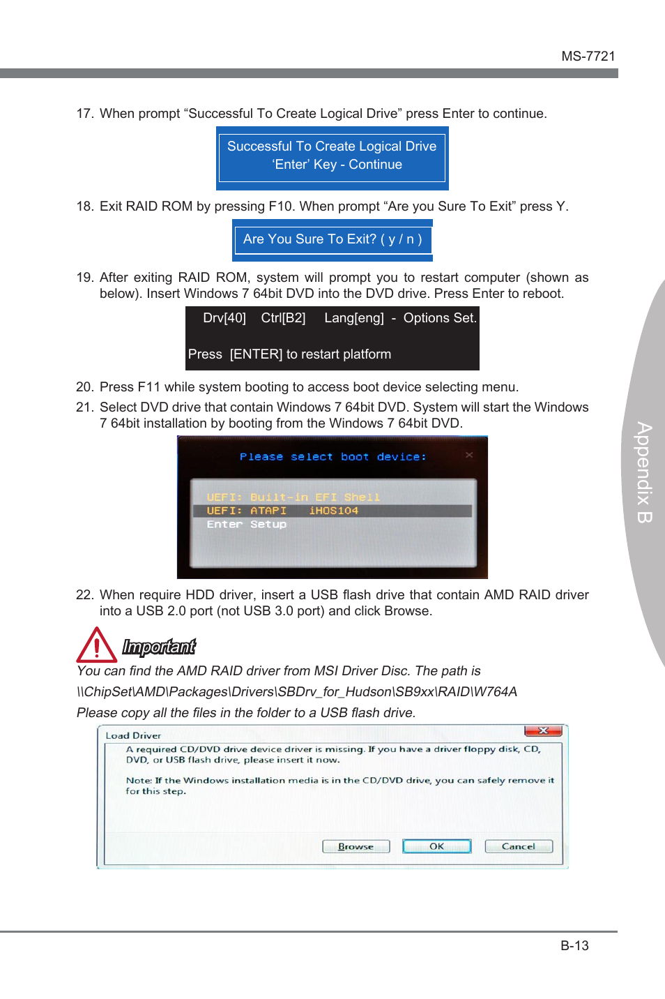 Append x b, Important | MSI FM2-A85XMA-E35 User Manual | Page 81 / 86