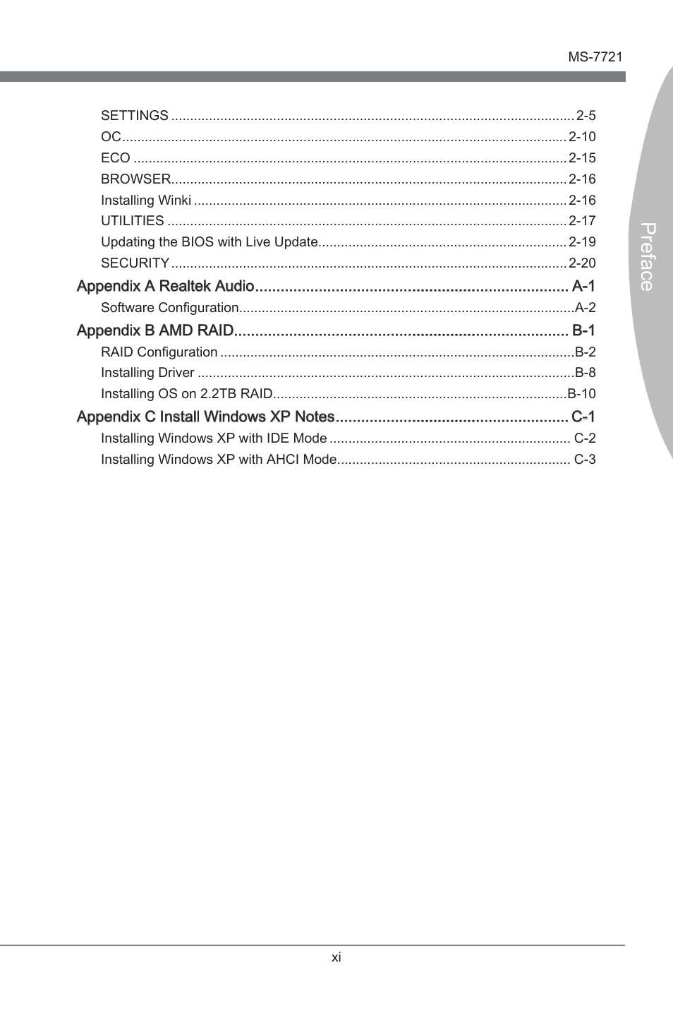 Preface | MSI FM2-A75MA-P33 User Manual | Page 11 / 84