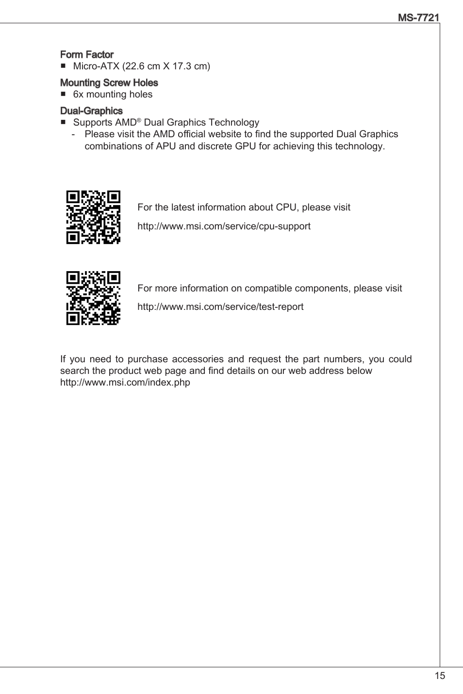 MSI FM2-A55M-E33 User Manual | Page 15 / 204