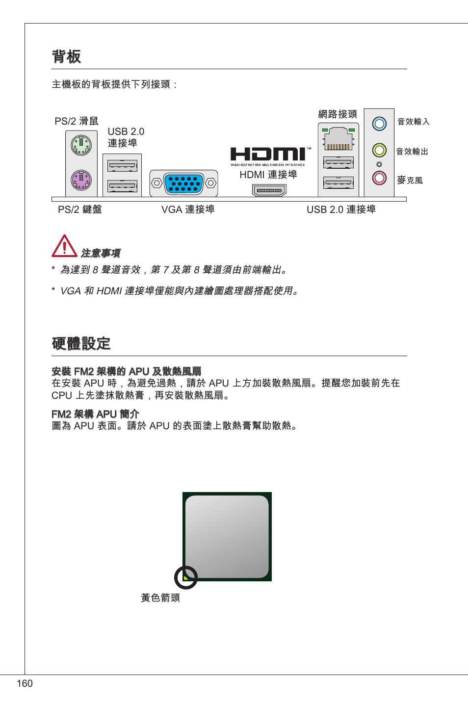 硬體設定 | MSI FM2-A55M-E33 User Manual | Page 160 / 204