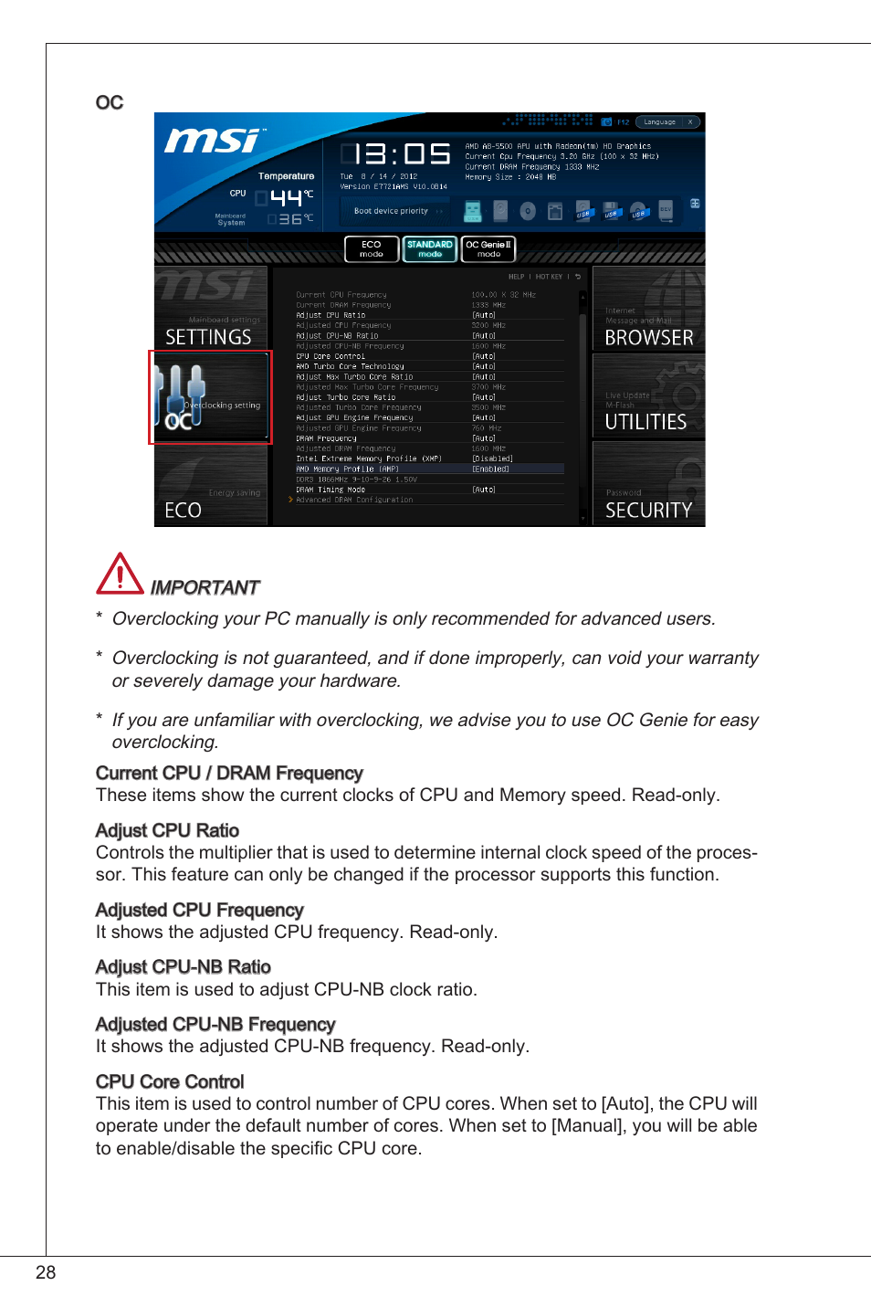 MSI FM2-A55M-E33 User Manual | Page 28 / 204