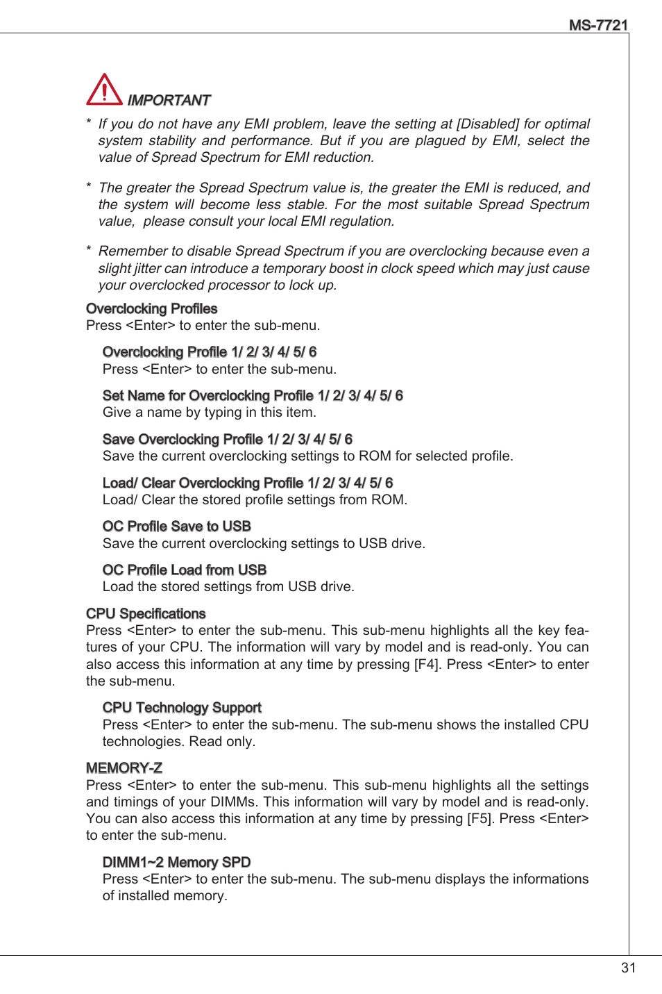 MSI FM2-A55M-E33 User Manual | Page 31 / 204
