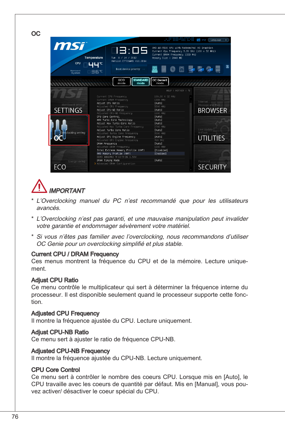 MSI FM2-A55M-E33 User Manual | Page 76 / 204