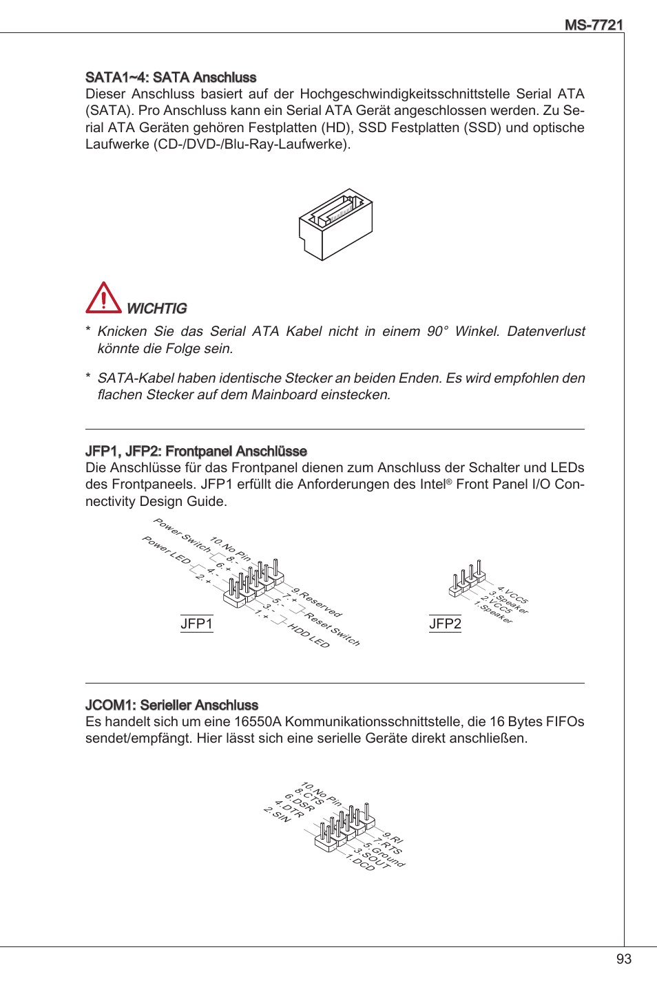 Front panel i/o con- nectivity design guide | MSI FM2-A55M-E33 User Manual | Page 93 / 204