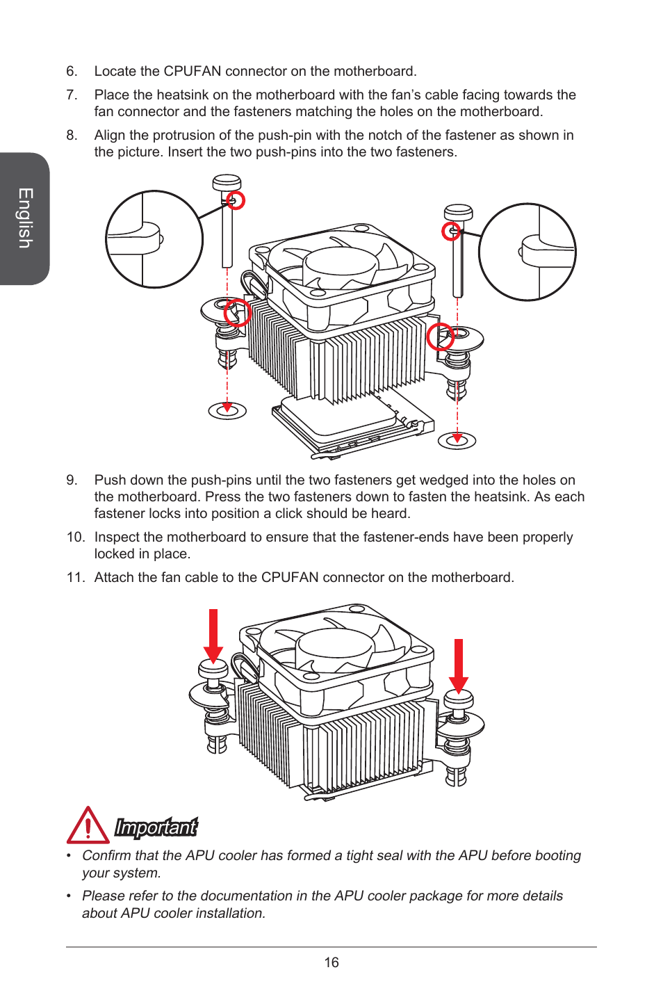 English, Important | MSI AM1I User Manual | Page 6 / 18