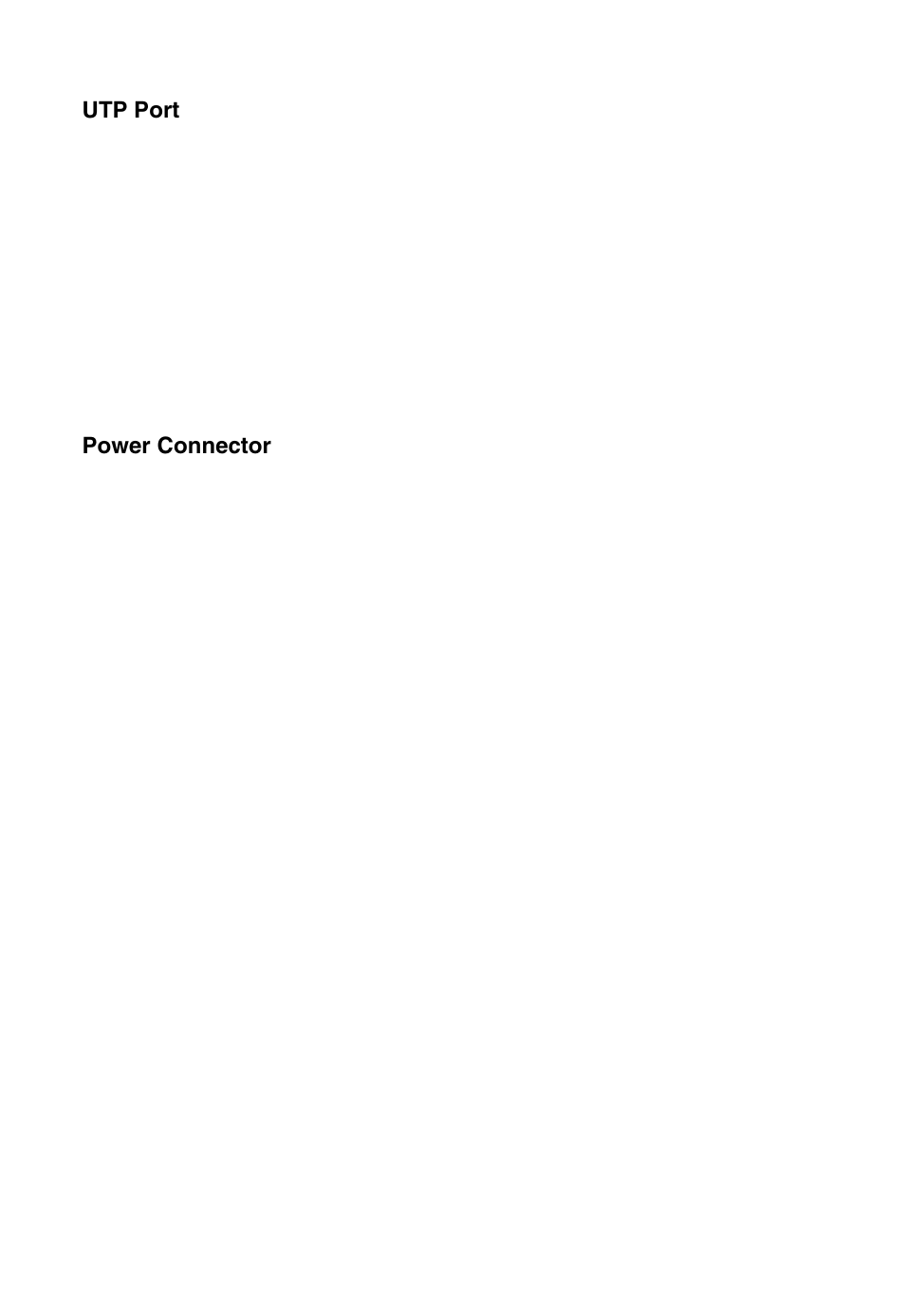 Utp port, Power connector | Accton Technology Media Converter EC3802-WDM User Manual | Page 14 / 30