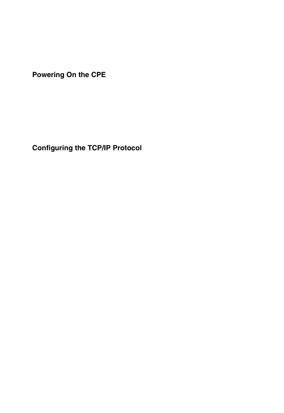 Powering on the cpe, Configuring the tcp/ip protocol, Windows 95/98/nt | Windows 2000 | Accton Technology Media Converter EC3802-WDM User Manual | Page 21 / 30