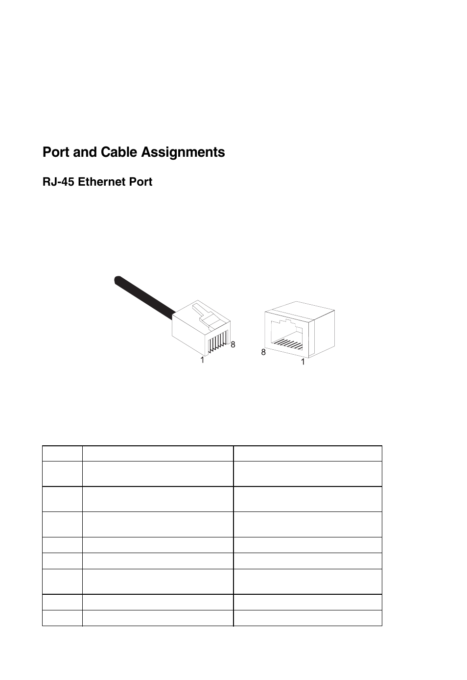 Port and cable assignments, Rj-45 ethernet port | Accton Technology Media Converter EC3802-WDM User Manual | Page 26 / 30