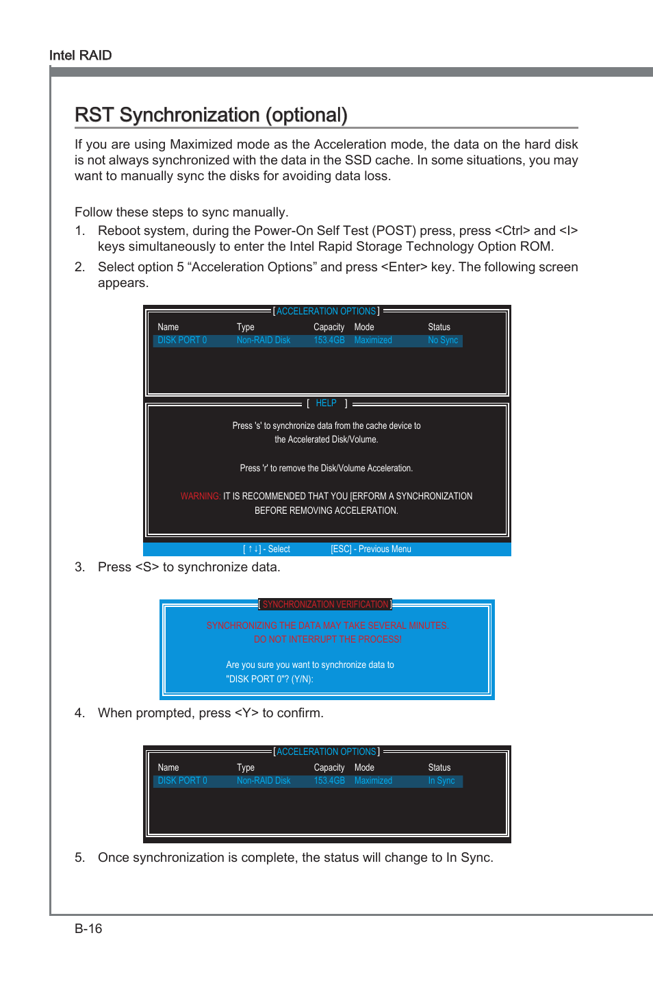 Rst synchronization (optional), Rst synchronzaton (optonal) | MSI Z77A-GD65 User Manual | Page 94 / 94