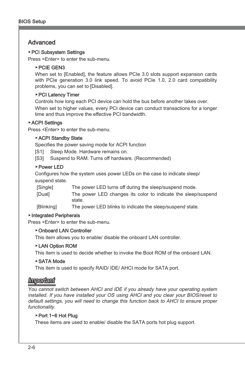 Advanced, Important | MSI Z77A-GD55 User Manual | Page 52 / 90