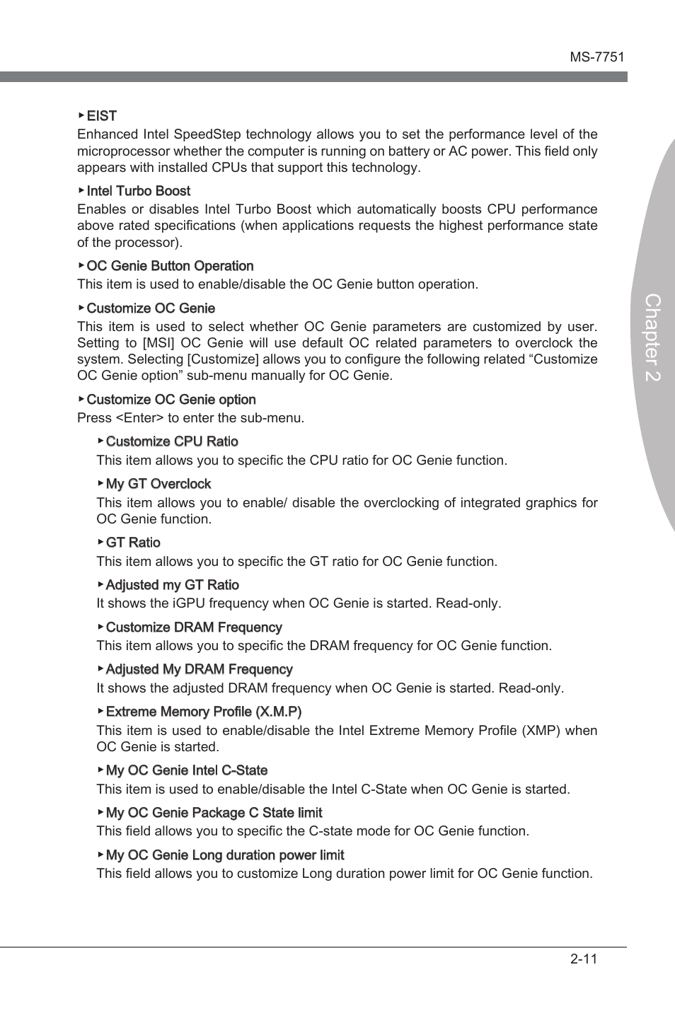 Chapter 2 | MSI Z77A-GD55 User Manual | Page 57 / 90