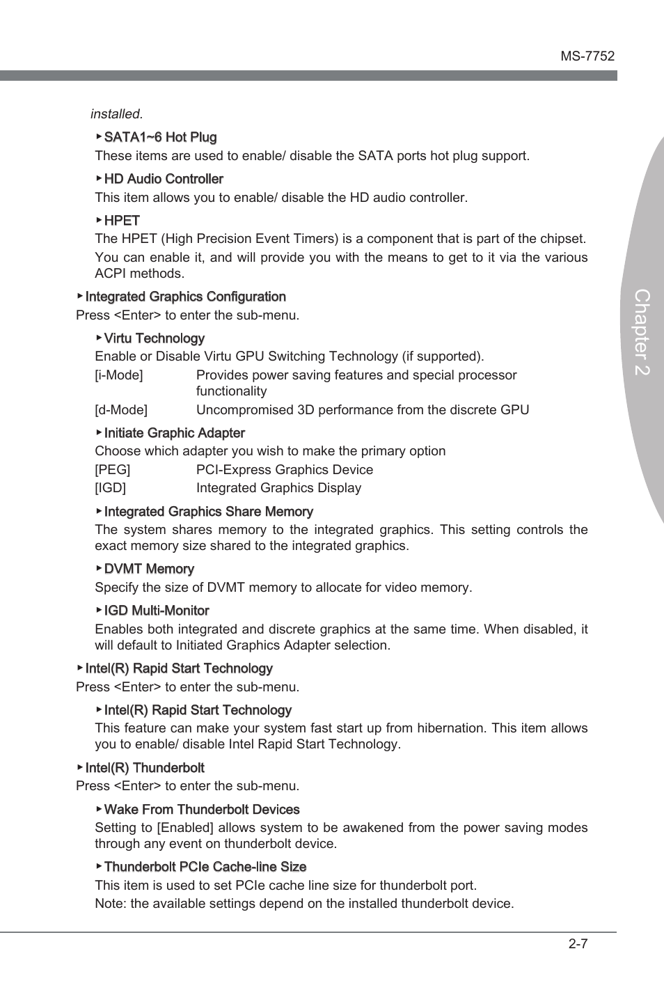 Chapter 2 | MSI Z77A-G45 Thunderbolt User Manual | Page 53 / 96