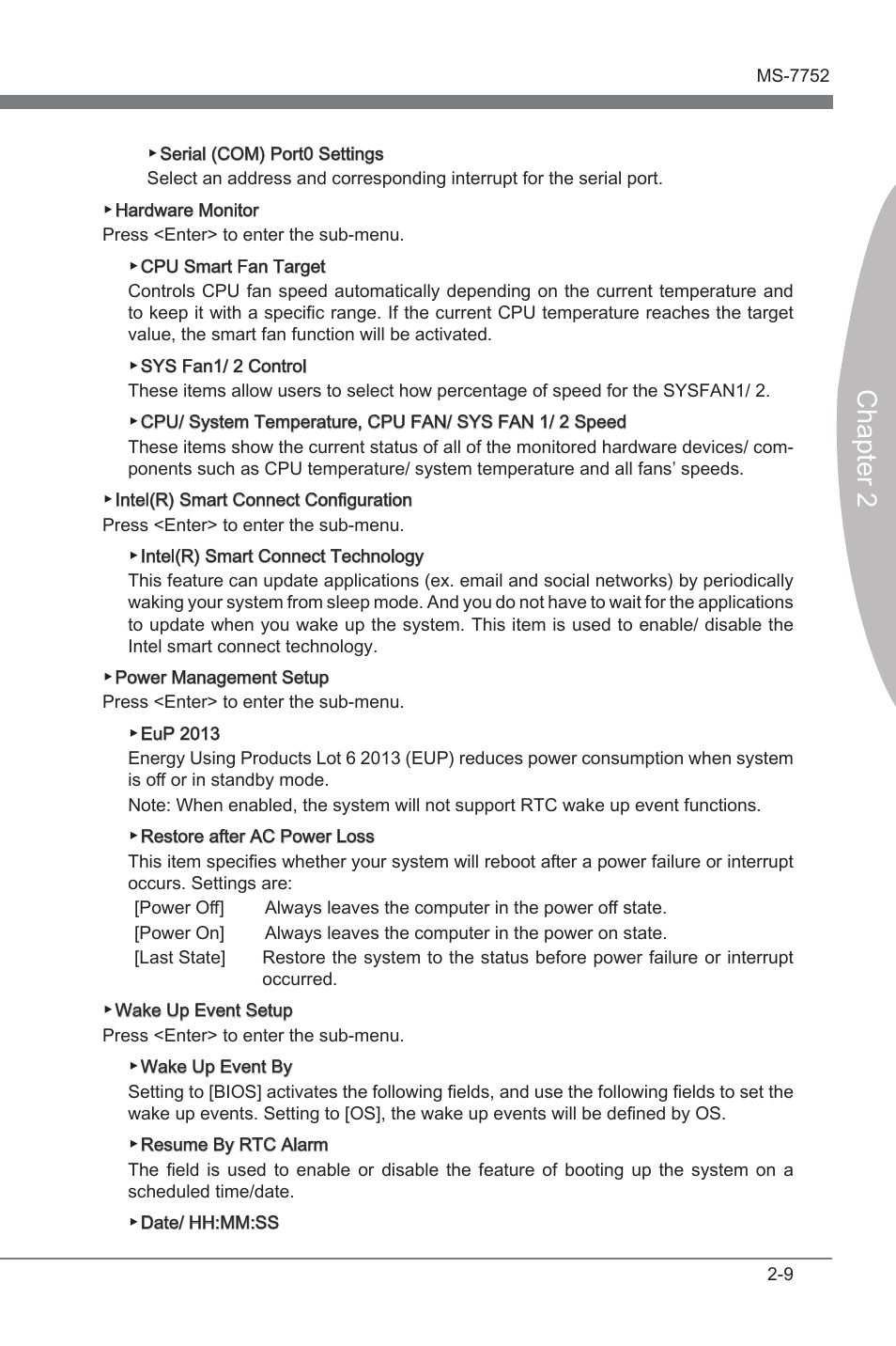 Chapter 2 | MSI Z77A-G45 Thunderbolt User Manual | Page 55 / 96