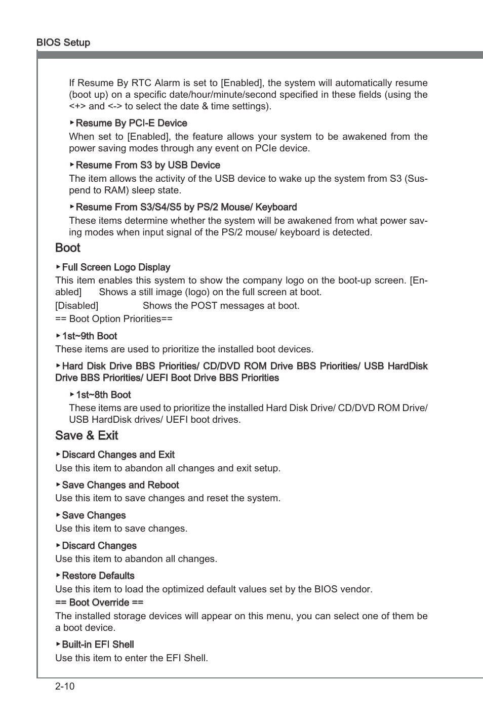 Boot, Save & ext | MSI Z77A-G45 Thunderbolt User Manual | Page 56 / 96