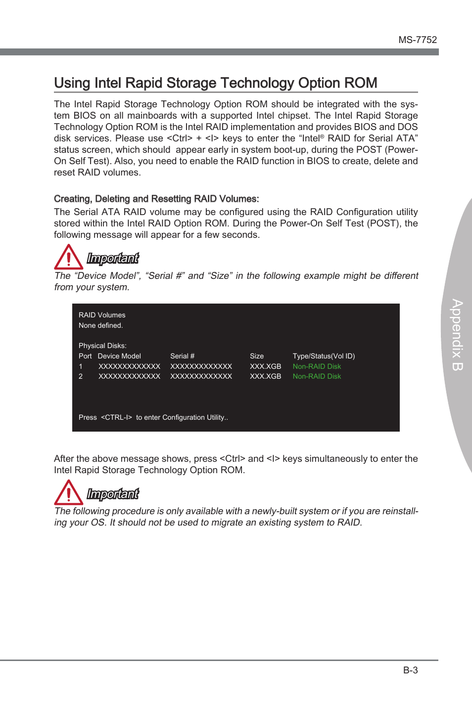 Important | MSI Z77A-G45 Thunderbolt User Manual | Page 79 / 96