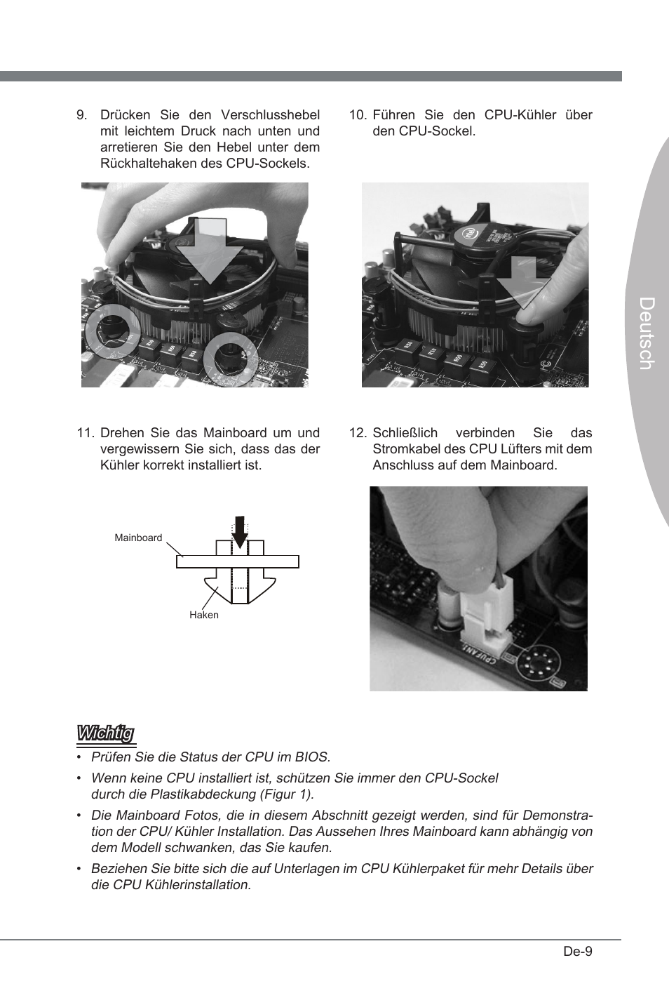 Deutsch, Wchtg | MSI P67A-GD53 (B3) User Manual | Page 55 / 154