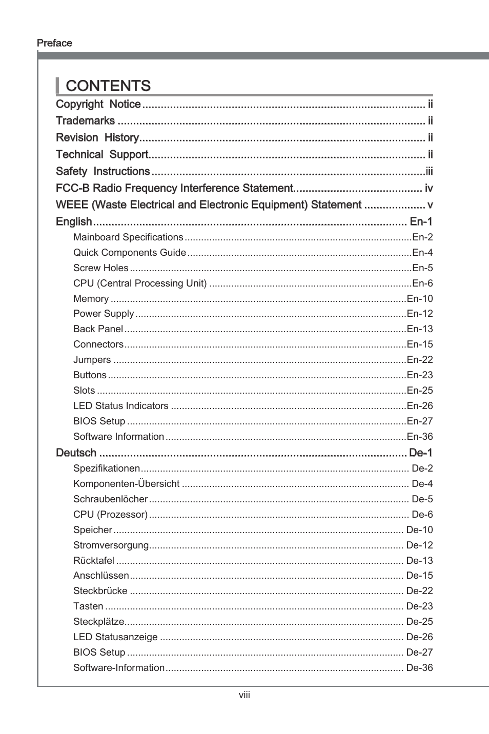 MSI P67A-GD53 (B3) User Manual | Page 8 / 154