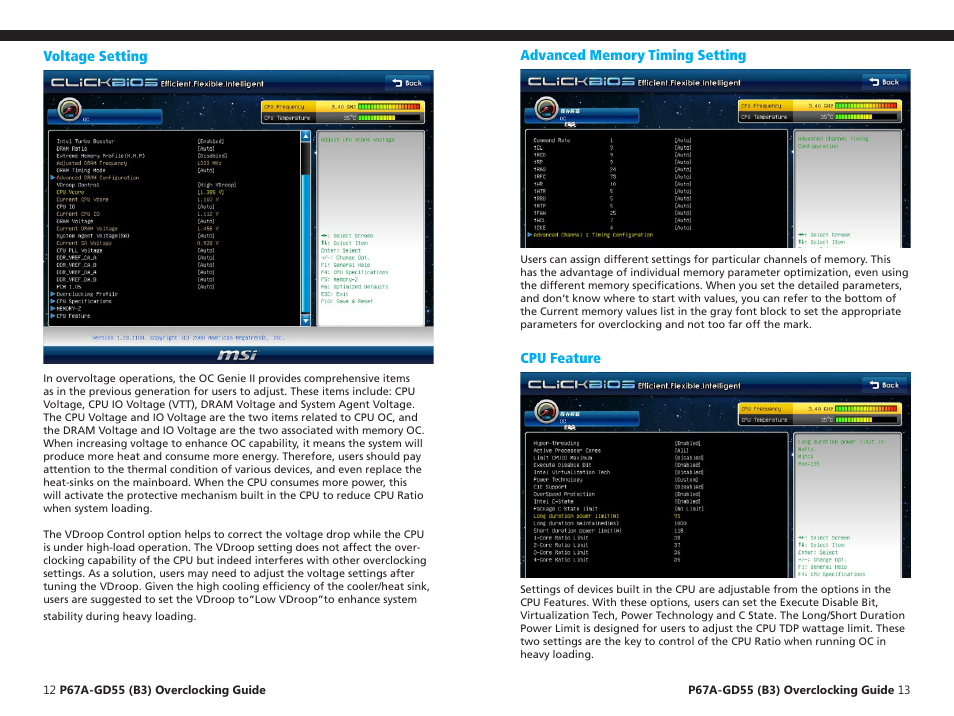 MSI P67A-GD55 (B3) Quick Guide User Manual | Page 7 / 12