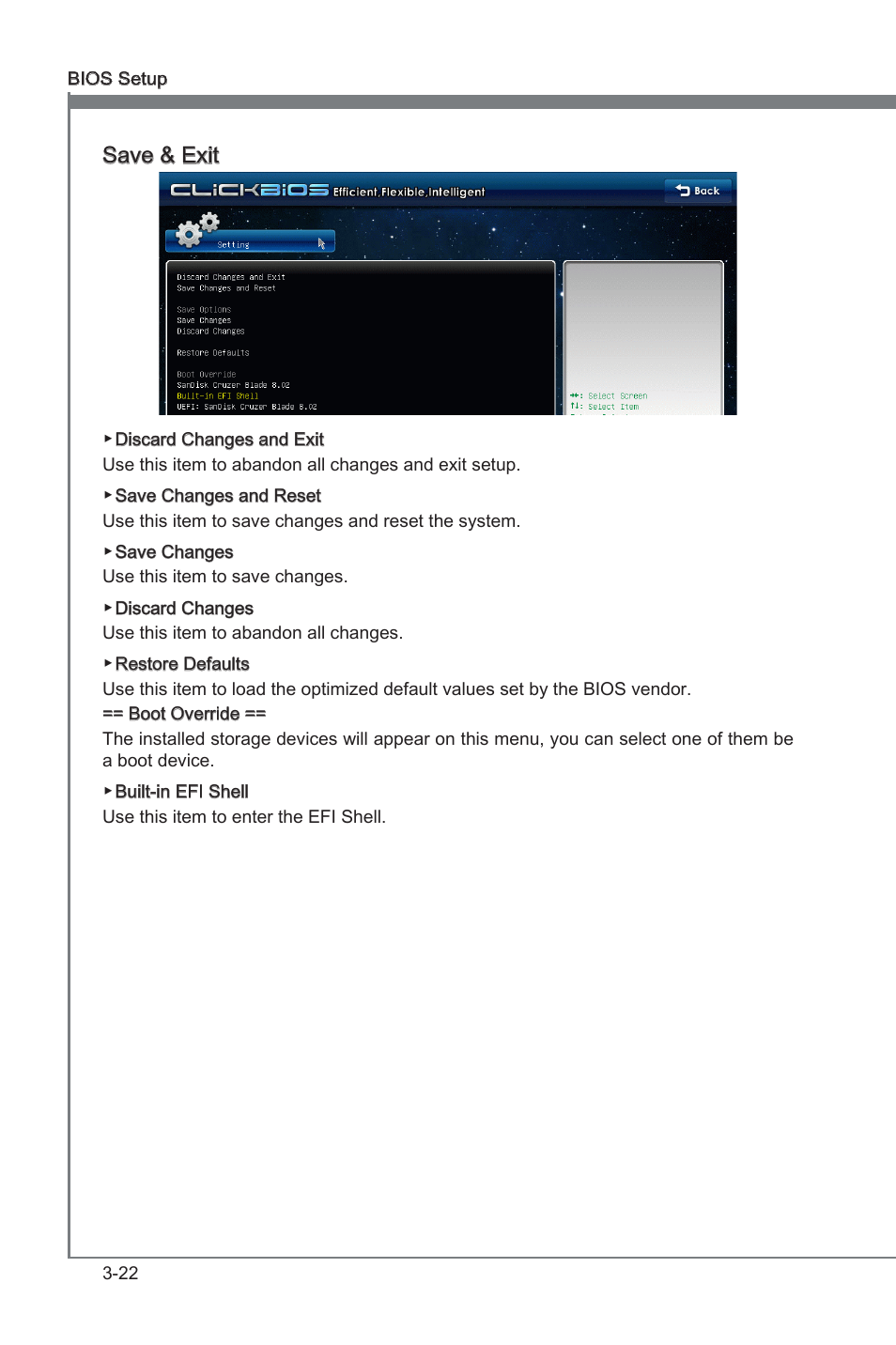 Chapter 3, Save & ext | MSI P67A-C43 (B3) User Manual | Page 62 / 82
