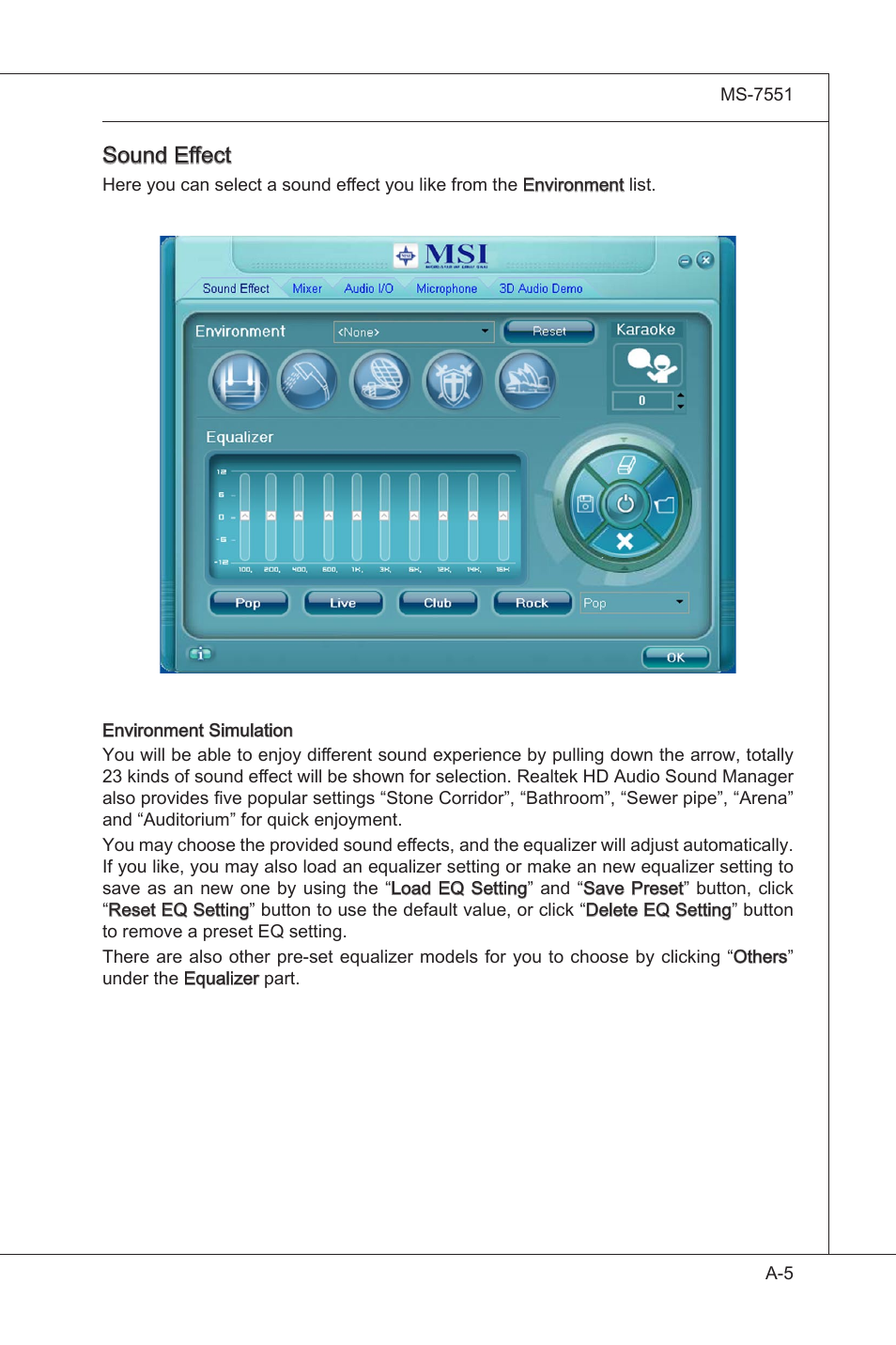 Sound effect | MSI 785GT-E63 User Manual | Page 67 / 106