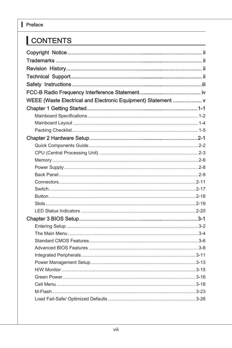 MSI 785GT-E63 User Manual | Page 8 / 106