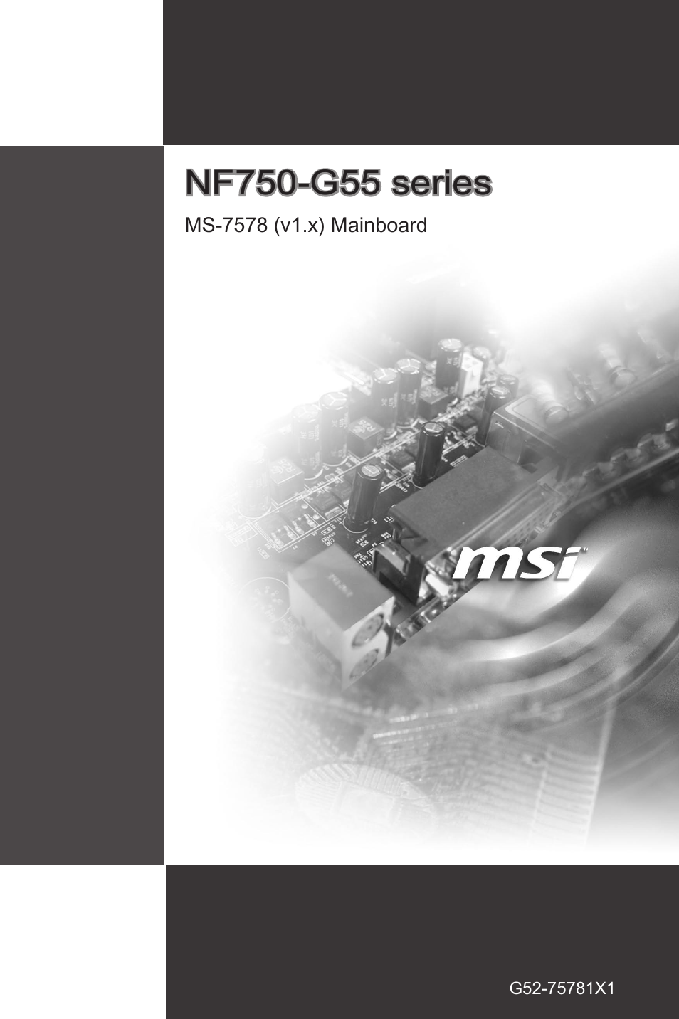 MSI NF750-G55 User Manual | 116 pages