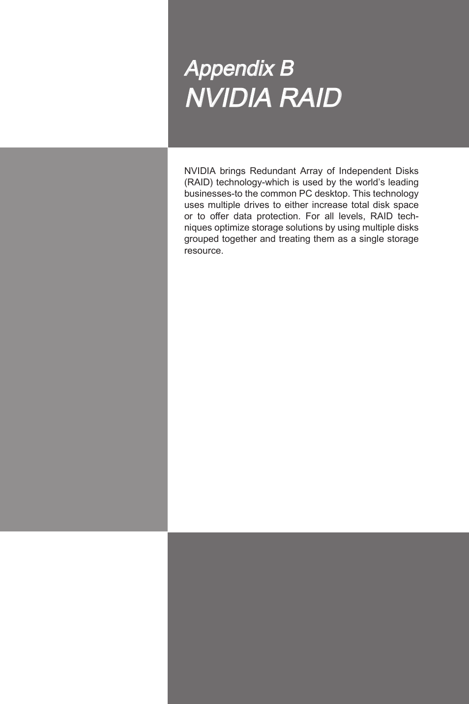 Appendix b, Nvidia raid, Appendx b | MSI NF750-G55 User Manual | Page 91 / 116