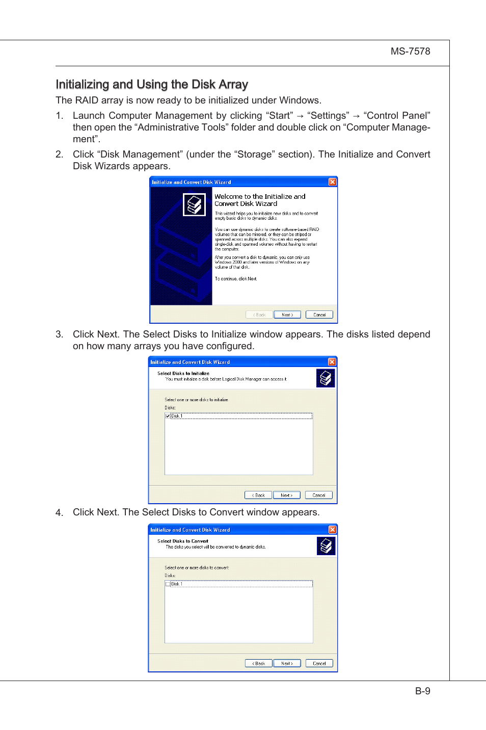 Intalzng and usng the dsk array | MSI NF750-G55 User Manual | Page 99 / 116