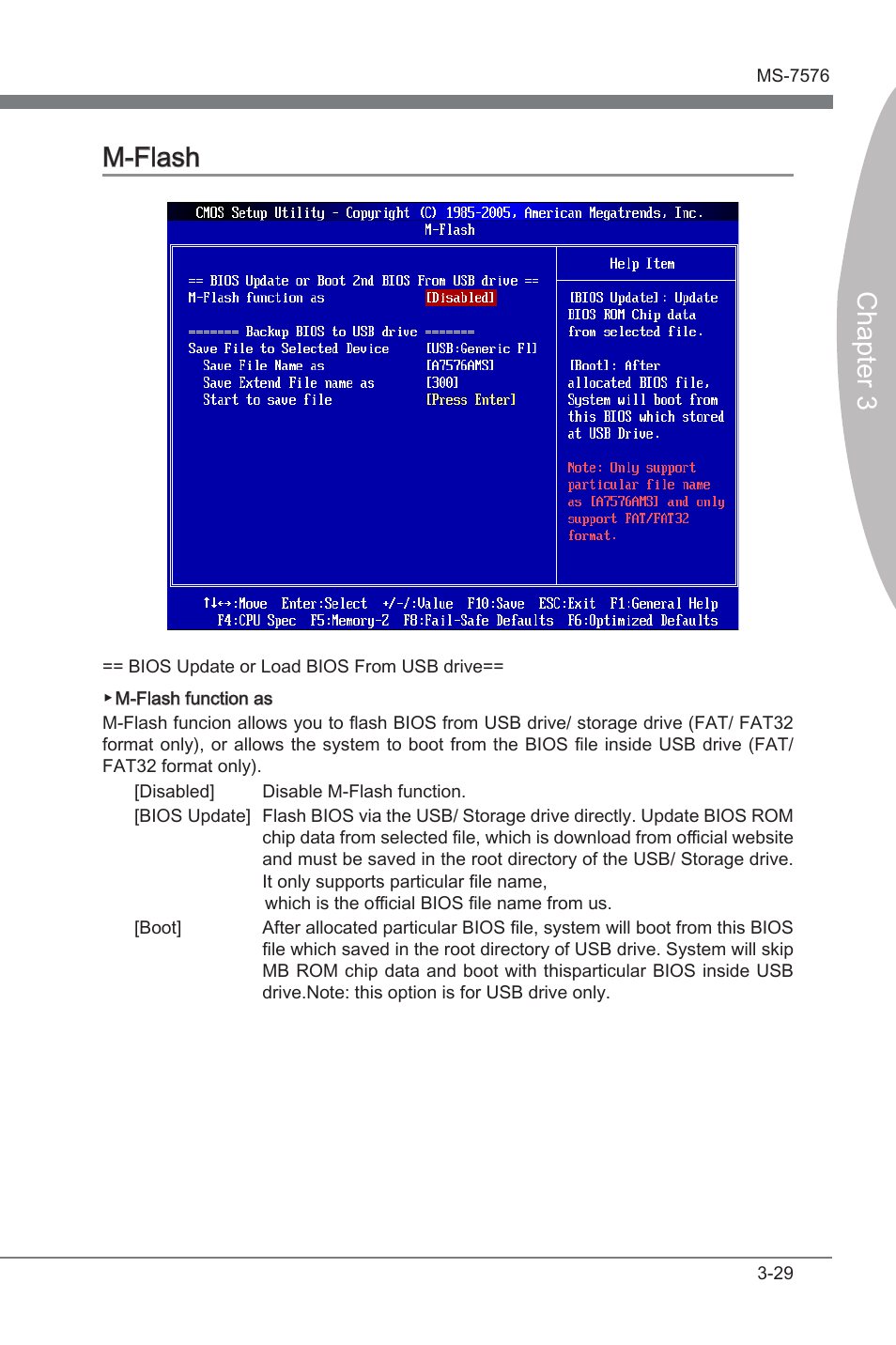 M-flash -29, Chapter 3 m-flash | MSI 880G-E45 User Manual | Page 69 / 96