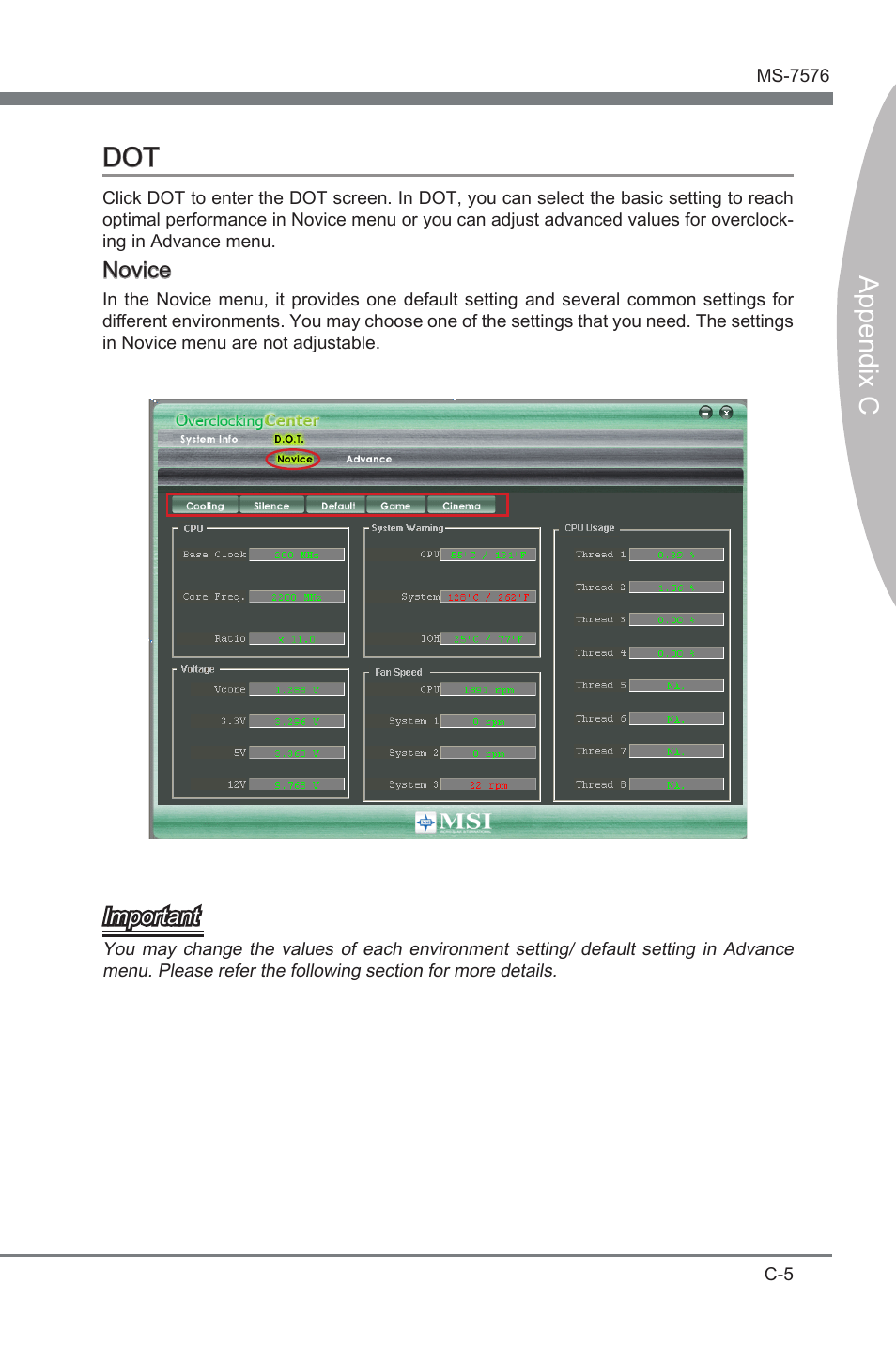 Appendix c, Appendix c dot | MSI 880G-E45 User Manual | Page 93 / 96