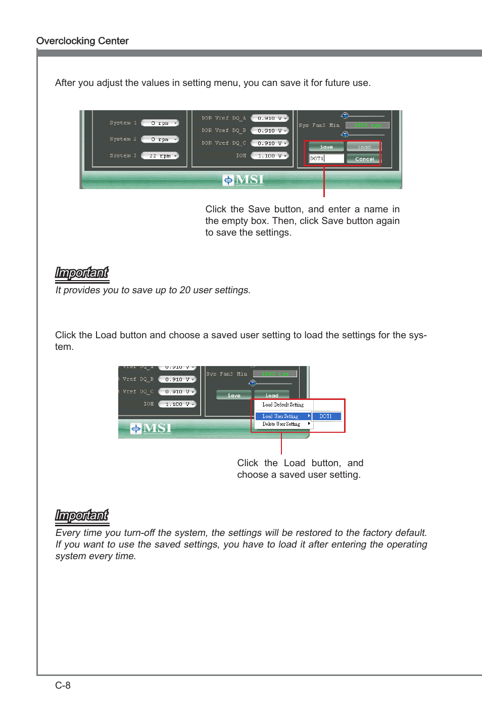 Appendix c, Important | MSI 880G-E45 User Manual | Page 96 / 96