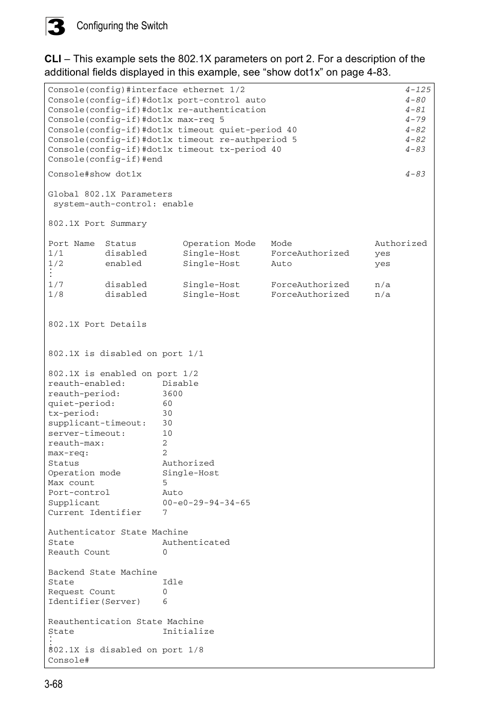 Configuring the switch 3-68 | Accton Technology ES5508 User Manual | Page 108 / 446