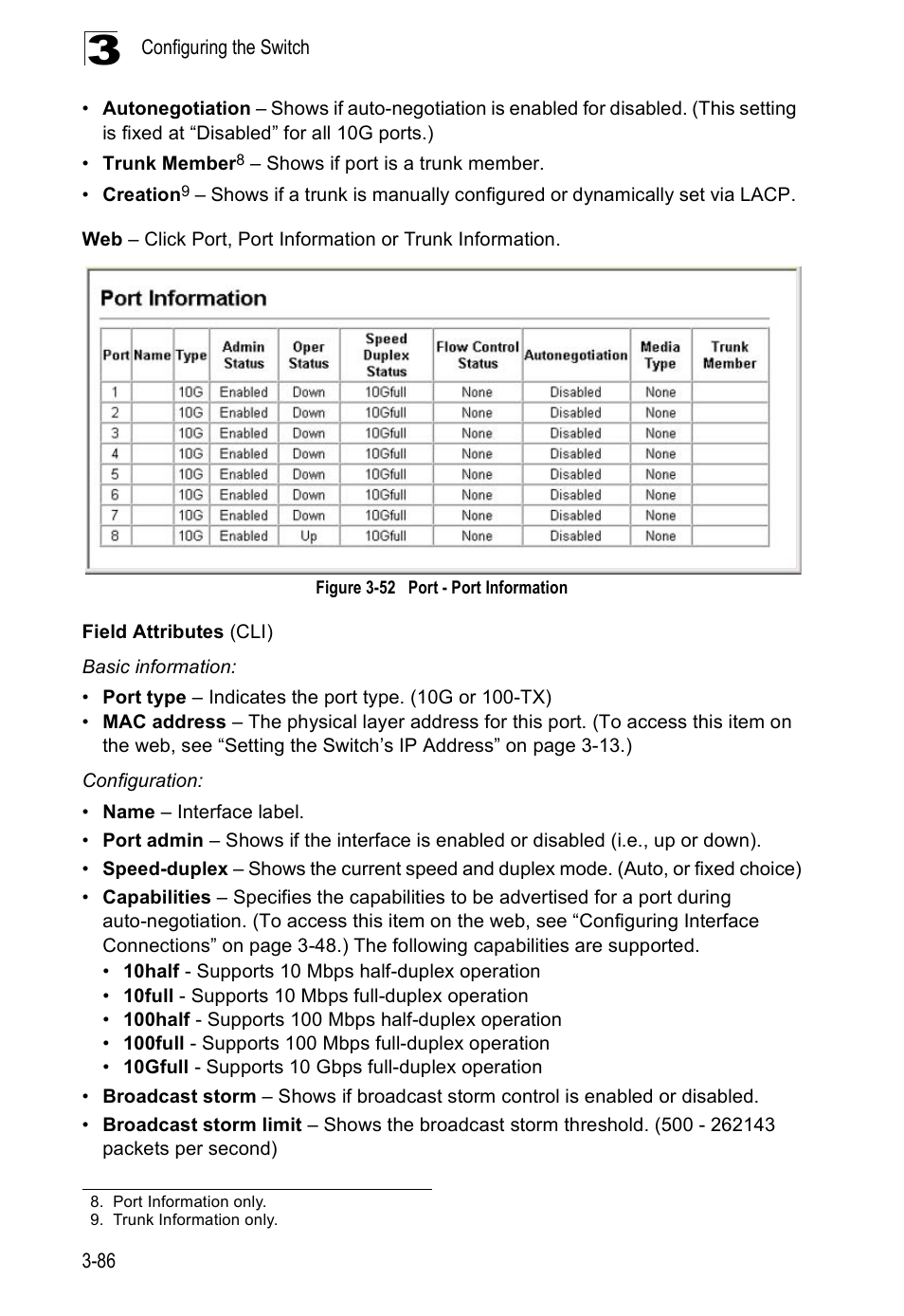 Figure 3-52, Port - port information | Accton Technology ES5508 User Manual | Page 126 / 446
