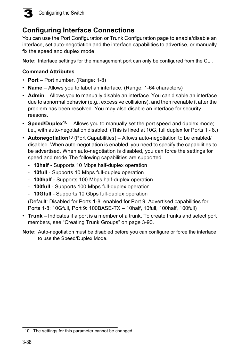 Configuring interface connections | Accton Technology ES5508 User Manual | Page 128 / 446