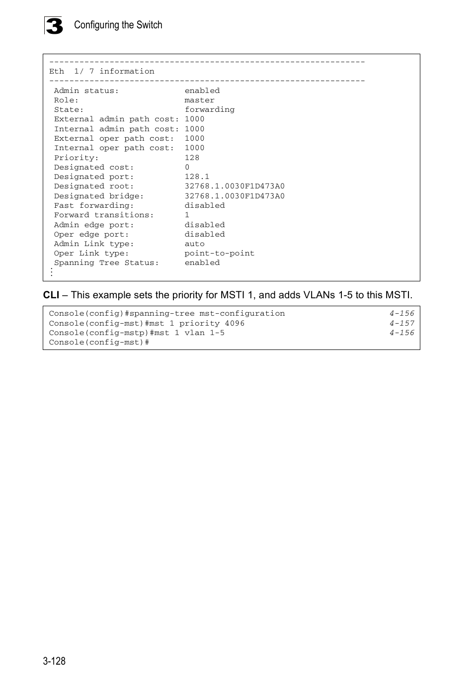 Configuring the switch 3-128 | Accton Technology ES5508 User Manual | Page 168 / 446