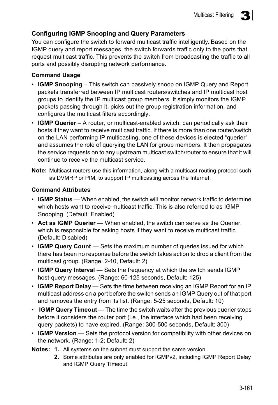 Configuring igmp snooping and query parameters | Accton Technology ES5508 User Manual | Page 201 / 446