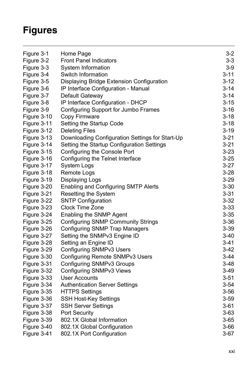Figures | Accton Technology ES5508 User Manual | Page 21 / 446