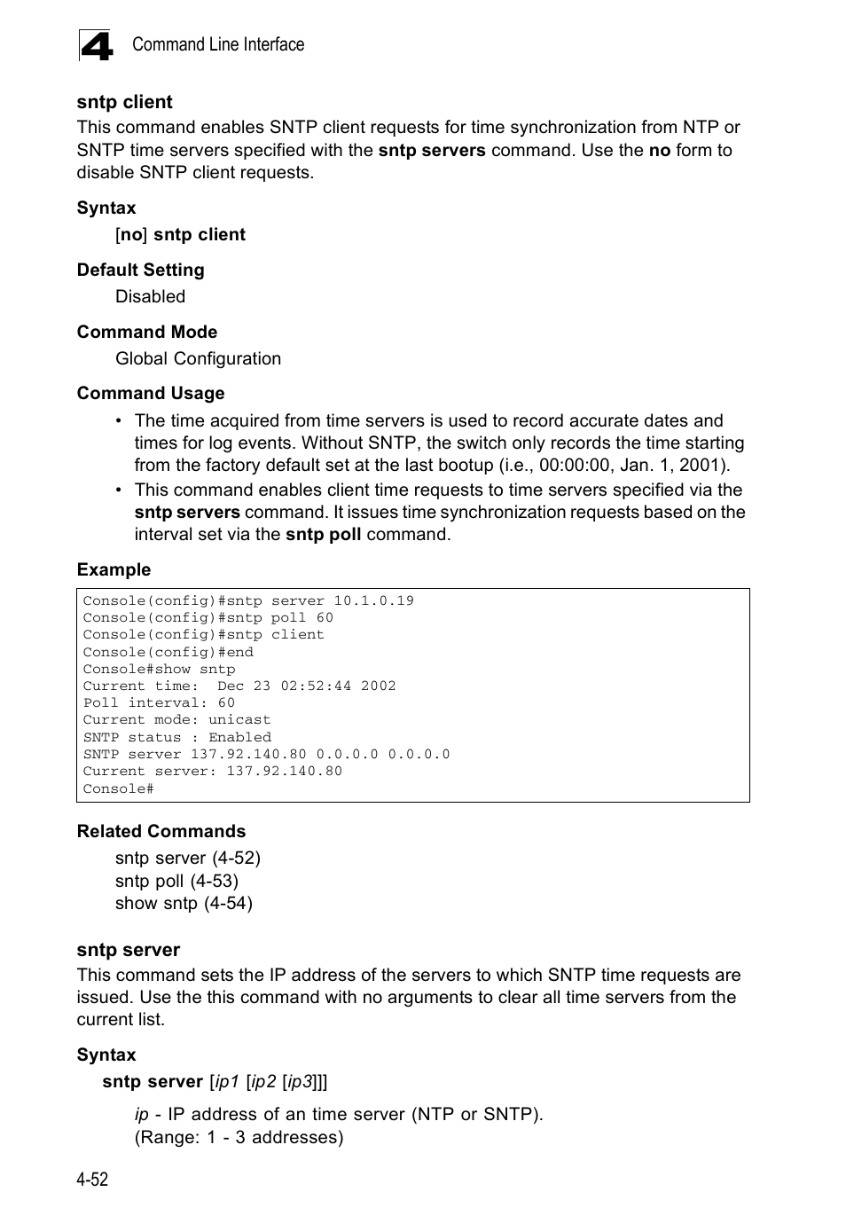 Sntp client, Sntp server | Accton Technology ES5508 User Manual | Page 264 / 446