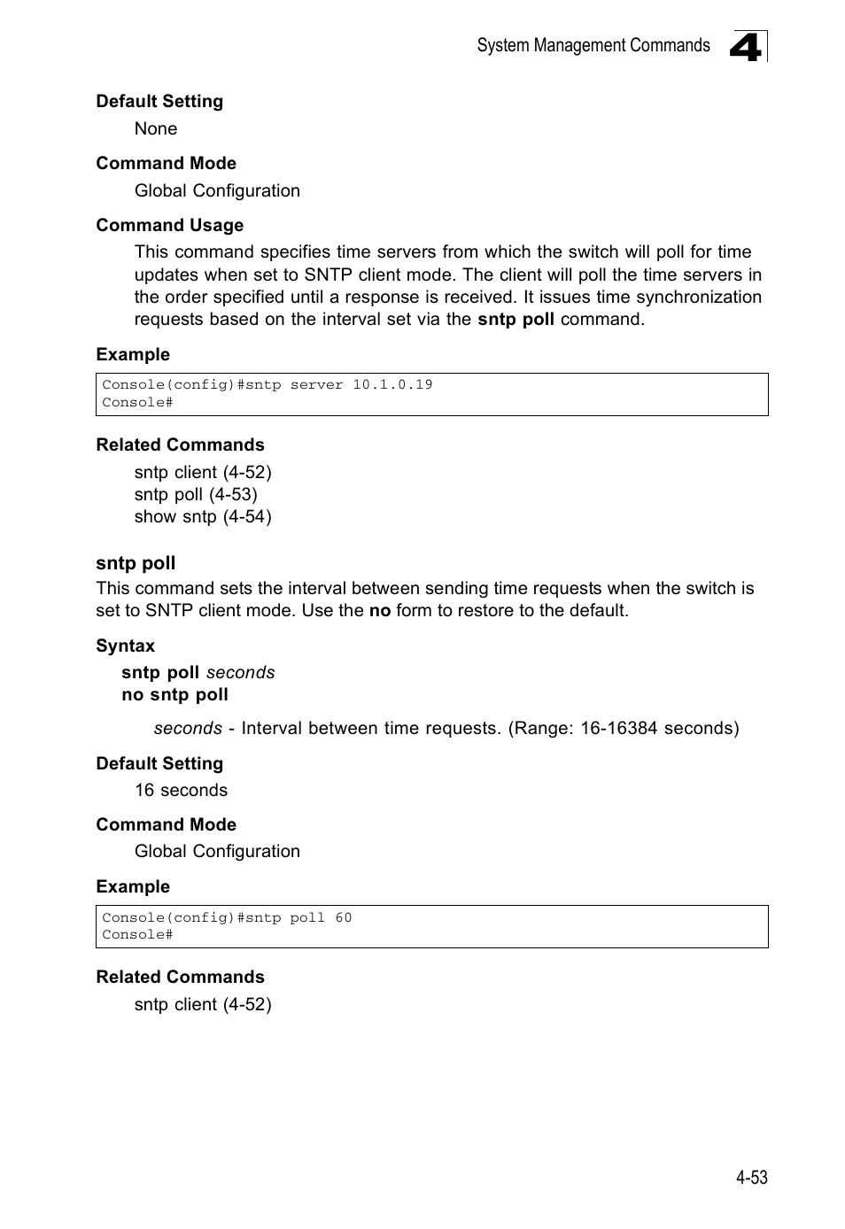 Sntp poll | Accton Technology ES5508 User Manual | Page 265 / 446