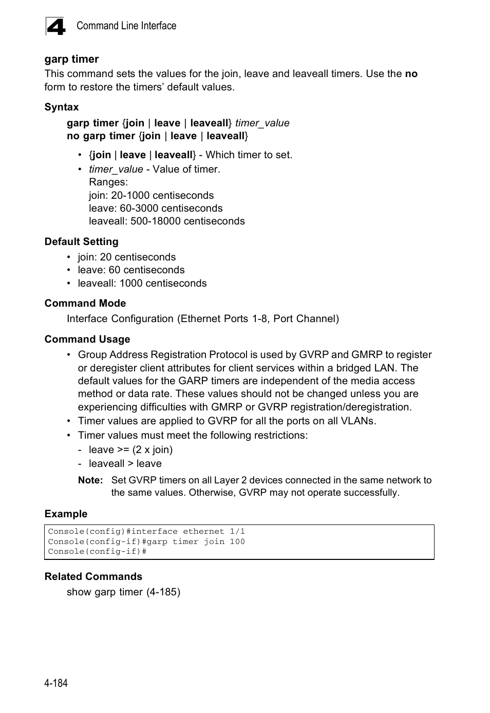 Garp timer | Accton Technology ES5508 User Manual | Page 396 / 446