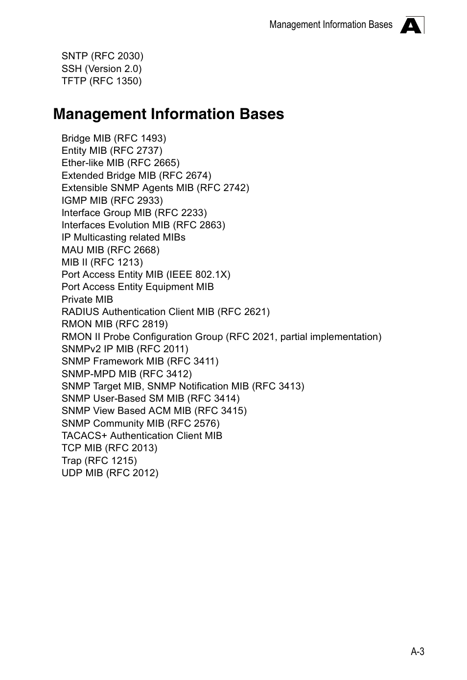 Management information bases | Accton Technology ES5508 User Manual | Page 431 / 446
