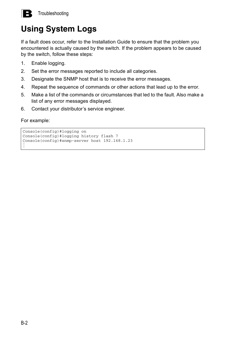 Using system logs | Accton Technology ES5508 User Manual | Page 434 / 446