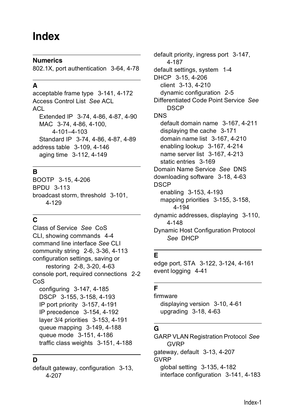 Index | Accton Technology ES5508 User Manual | Page 441 / 446