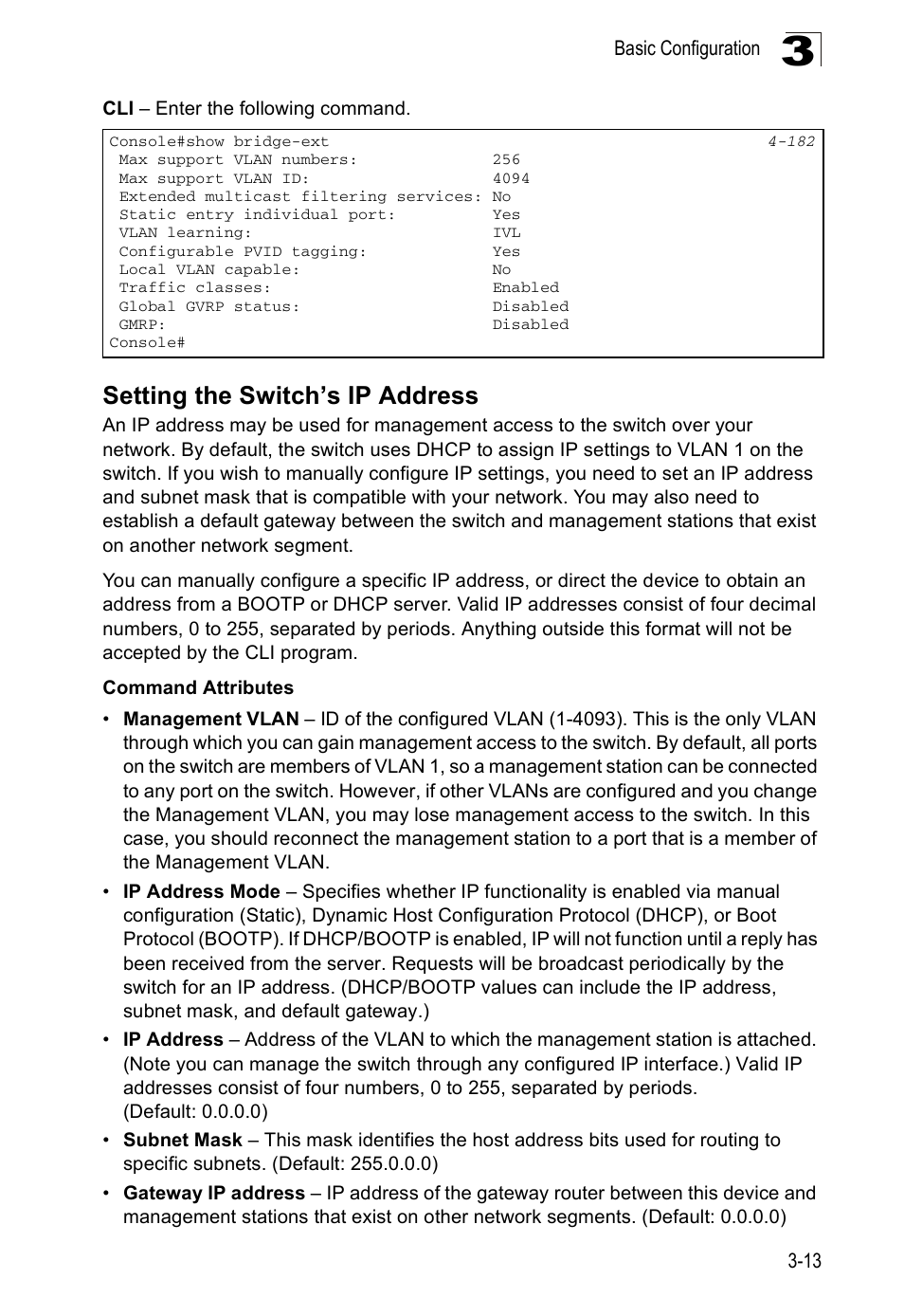 Setting the switch’s ip address | Accton Technology ES5508 User Manual | Page 53 / 446