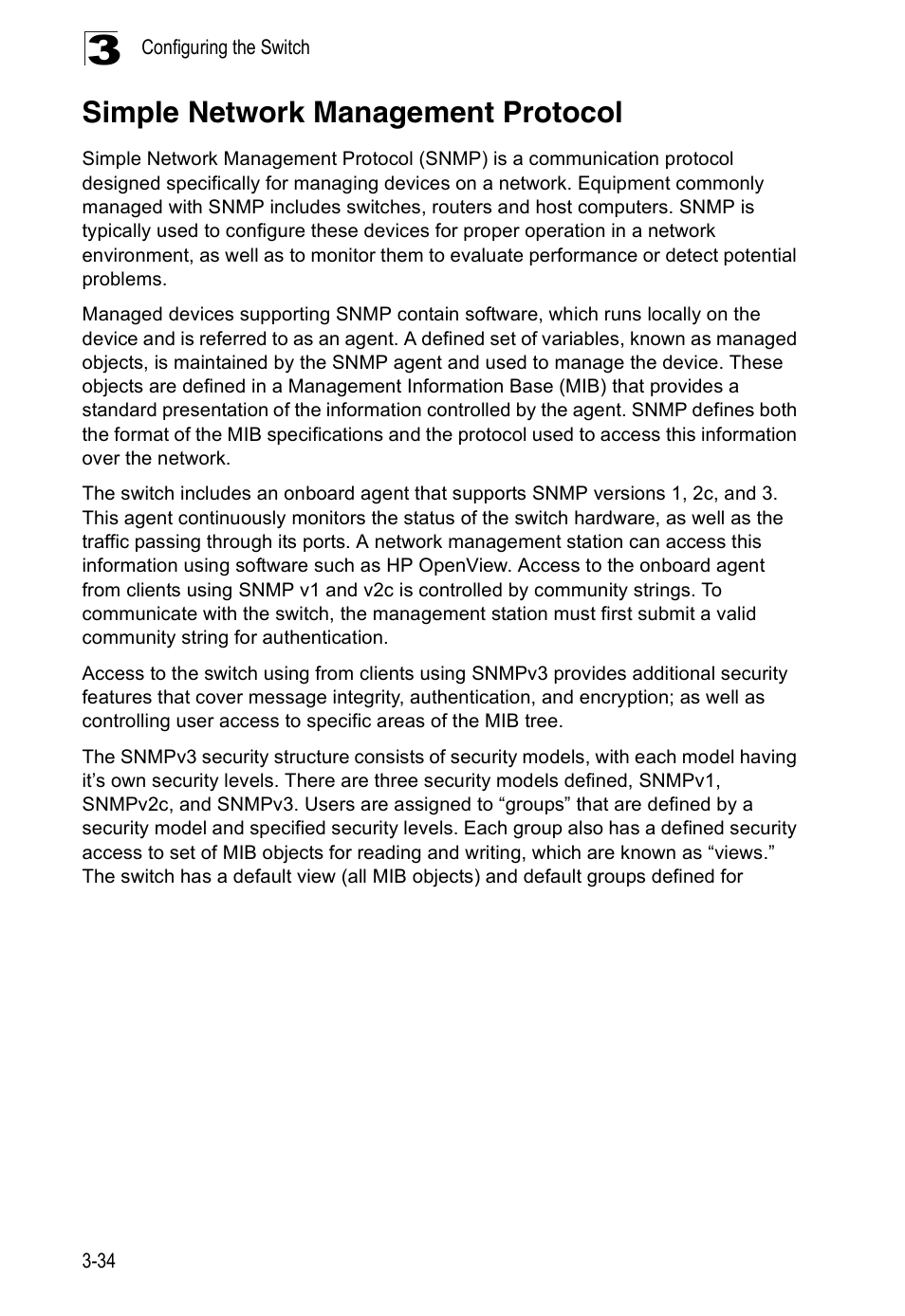 Simple network management protocol | Accton Technology ES5508 User Manual | Page 74 / 446